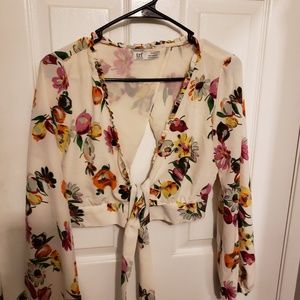 Zara floral crop open back